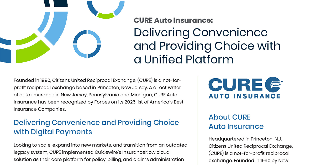 CURE Auto Insurance Unified Platform Success Story Illustration